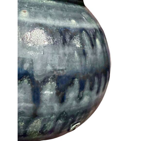 Brad Tucker Studio Pottery Lidded Jar Vase Blue Glaze Handmade Stoneware Art - Picture 8 of 10